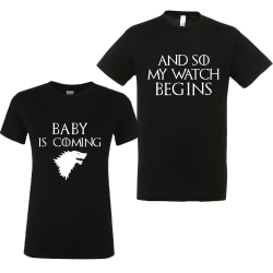 Set tricouri cupluri "Baby is coming"