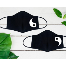 Set de masti personalizate pentru cupluri "Yin si Yang"