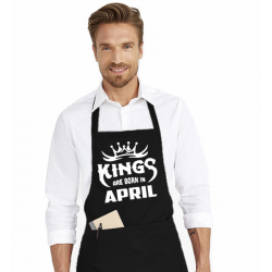 Sort de bucatarie personalizat - Kings are born in april