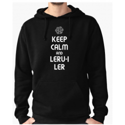 Hanorac cu gluga barbat - Keep calm and leru-i ler, XL, negru