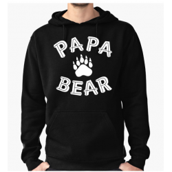 Hanorac cu gluga barbat - Papa Bear, XL, negru