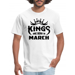 Tricou personalizat aniversare - Kings are born in march