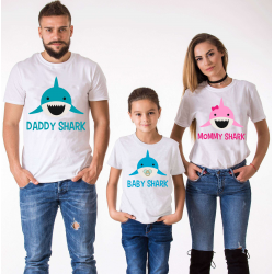 Set tricouri familie "Shark family"
