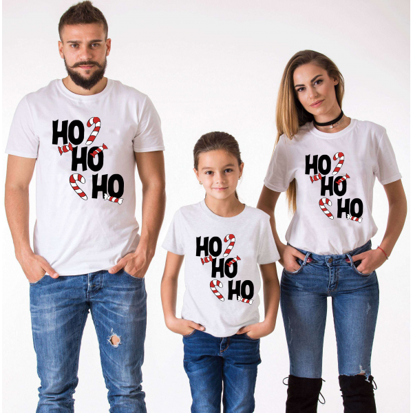 Set tricouri familie "Ho Ho Ho"