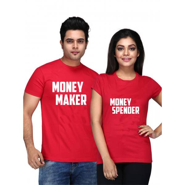 Set tricouri cupluri "Money maker/Money spender"