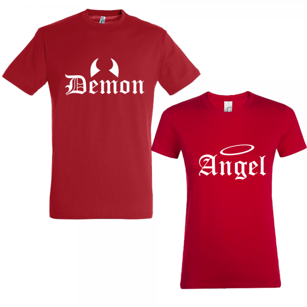 Set tricouri cupluri "Angel and demon"