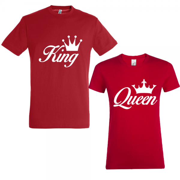 Set tricouri cupluri "King and queen"