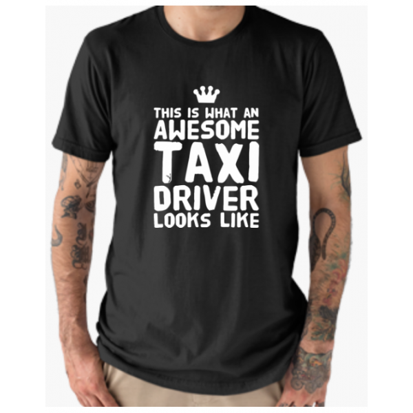 Tricou - Awesome Taxi Driver, 2XL, negru