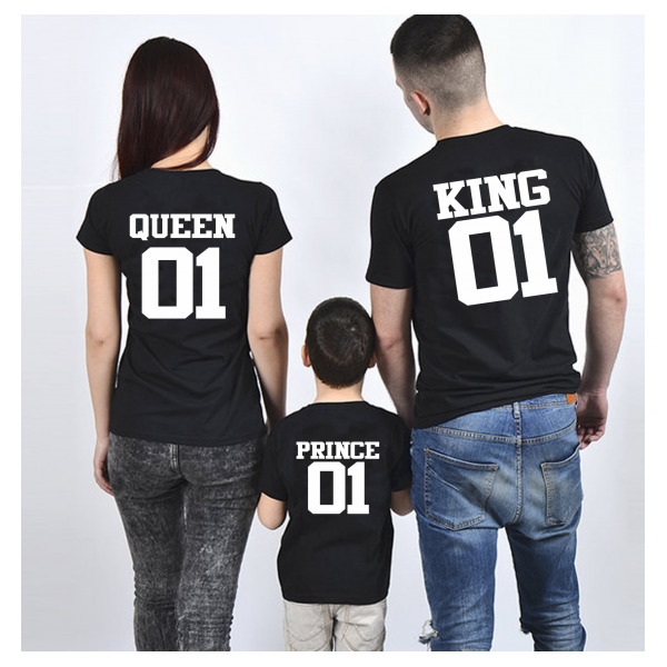 Set tricouri familie "King, queen, prince"