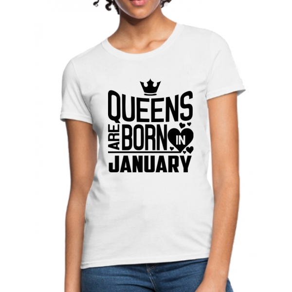 Tricou personalizat aniversare - Queens are born in january