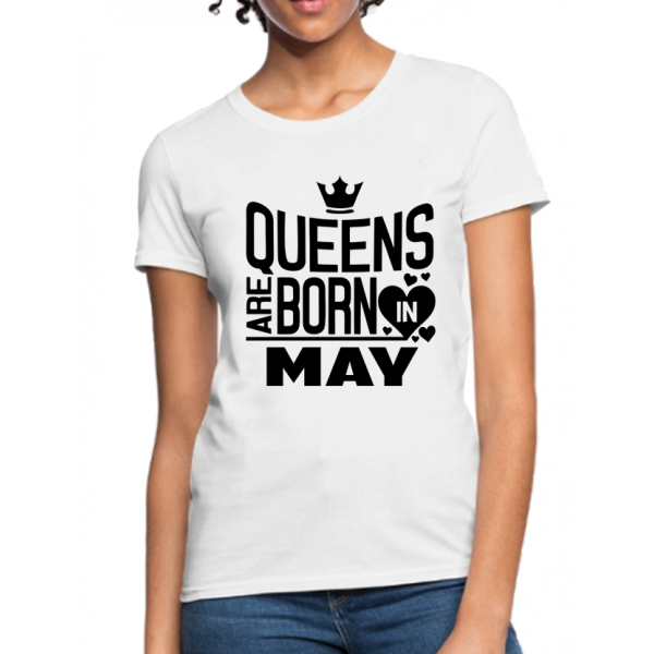 Tricou personalizat aniversare - Queens are born in may