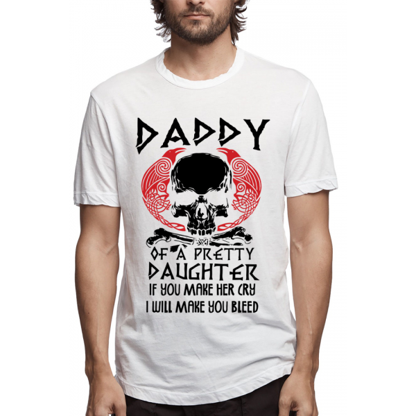 Tricou personalizat pentru tatici - Daddy Of A Pretty Daughter