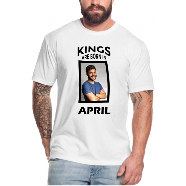 Tricou personalizat cu poza ta - Kings are born in april