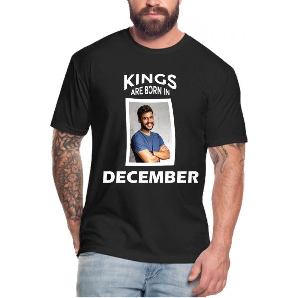 Tricou personalizat cu poza ta - Kings are born in december