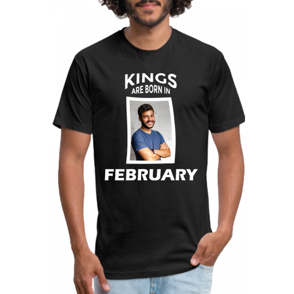 Tricou personalizat cu poza ta - Kings are born in february