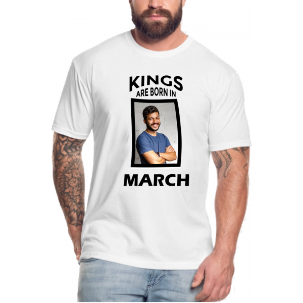 Tricou personalizat cu poza ta - Kings are born in march