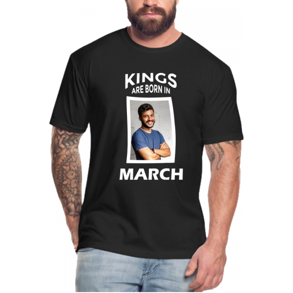 Tricou personalizat cu poza ta - Kings are born in march