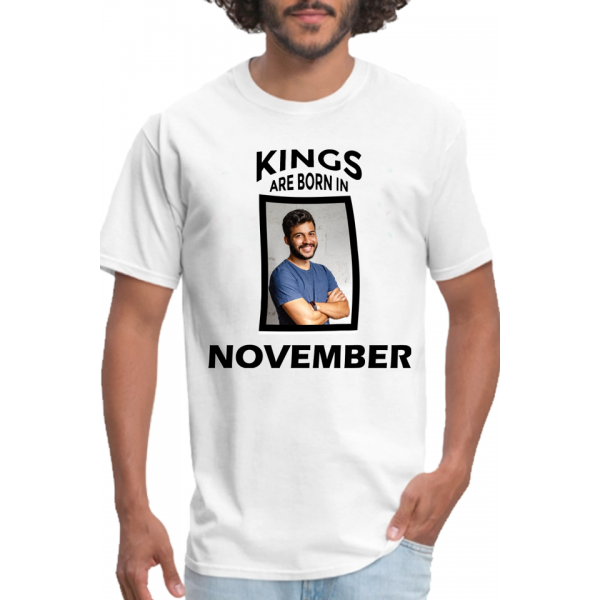 Tricou personalizat cu poza ta - Kings are born in november